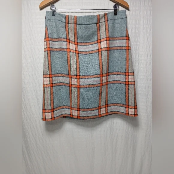 Boden 100% Wool Tweed Plaid A Line Mini Skirt. Ladies Size 10 - Picture 3 of 11